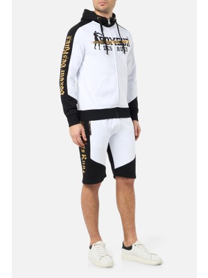 Boxeur Des Rues Full Zip Sweatshirt With Contrasting Colours White-Gold