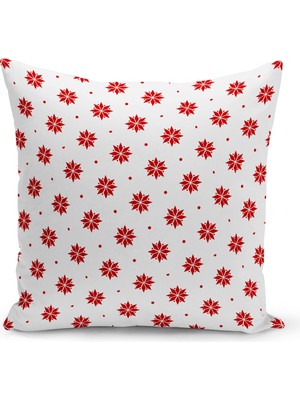 Yılbaşı Temalı Çift Taraflı Dijital Baskılı Kırlent Kılıfı