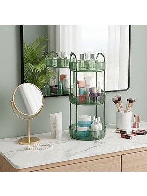 Unique Me Makyaj Organizer Kozmetik Organizer Takı Organizer Mutfak ve Banyo Düzenleyici Organizer Zümrüt3