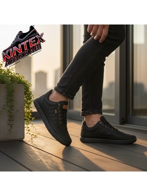 Neostep Unisex Siyah Beyaz Nefes Alabilen Bağcıklı Spor Ayakkabı