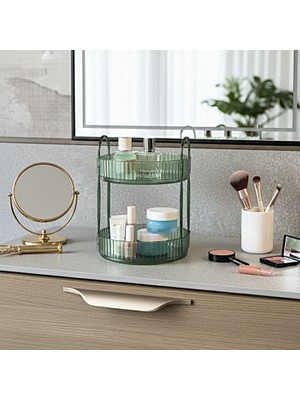 Unique Me Makyaj Organizer Kozmetik Organizer Takı Organizer Mutfak ve Banyo Düzenleyici Organizer Zümrüt2