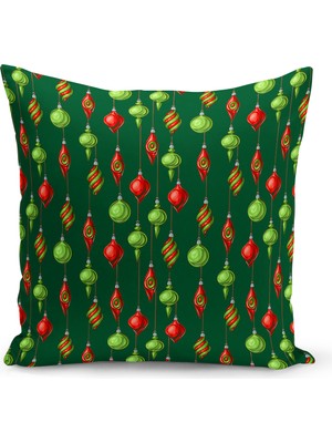 Yılbaşı Temalı Çift Tarafı Dijital Baskılı Kırlent Kılıfı, Renkli ve Şık Tasarım