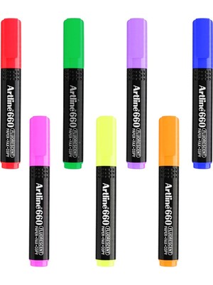Artline Artlirne Fosforlu Kalem Kesik Uç Neon Renkler 7 Renk Set