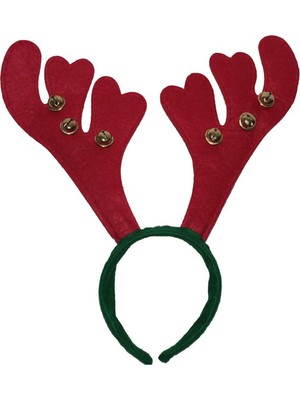 Beyaz Geyik Boynuzu Şekilli Noel Tacı Yılbaşı Dekoru 1 Adet