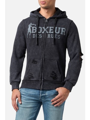 Boxeur Des Rues Felpa Acidata Con Rotture Black