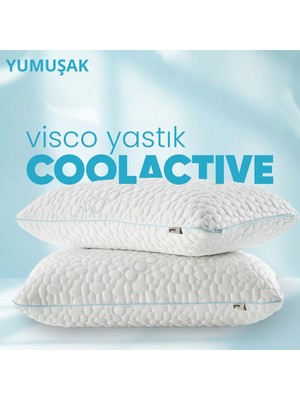 Pillow Market Cool Active Visko Yastık [hava Kanallı] Isı Dengeleyici Terleme Önleyici Konforlu Yastık 1 Adet