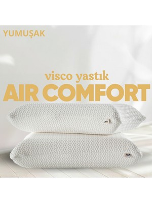 Pillow Market Air Comfort Visko Uyku Yastığı [hava Kanallı] Anti-Uv Korumalı Ortopedik Rahat Uyku Yastığı 1 Adet