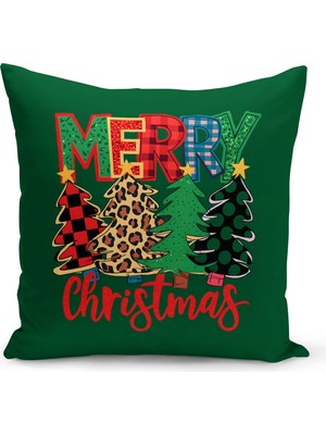 Yılbaşı Temalı Çift Taraflı Dijital Baskılı Kırlent Kılıfı, Renkli ve Şık Dekorasyon