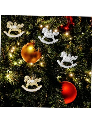 Altın ve Gümüş Renkli At Figürlü Yılbaşı Süsleri, Ağaç ve Parti Dekorasyonu T228