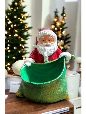 Kırmızı 26CM Noel Baba Biblo, Yılbaşı Süs ve Sunumluk, Dekoratif Heykel