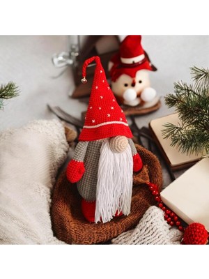 Renkli Noel Cücesi, 35CM, Şık ve Tatlı Dekorasyon Ürünü