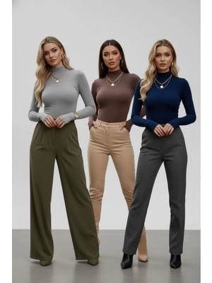 Pastelastore 3’lü Parmak Geçmeli Kadın Body Seti