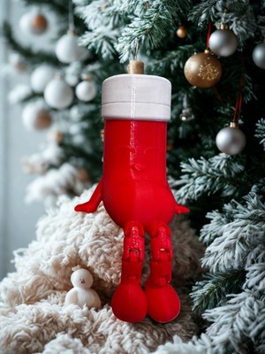 Kırmızı Yılbaşı Süsü, Ağaç ve Çorap Dekoru, Renkli ve Şık Tasarım