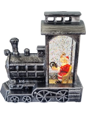 Işıklı Noel Baba Biblosu, 12X12CM, Şık ve Dekoratif Yılbaşı Aksesuarı