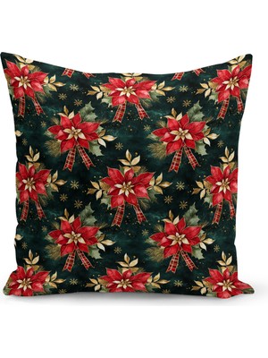 Yılbaşı Temalı Çift Taraflı Dijital Baskılı Kırlent Kılıfı, Renkli ve Şık Tasarım