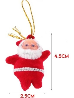 Kırmızı 6'lı Yılbaşı Süsleri, Yılbaşı Temalı Dekorasyon Seti