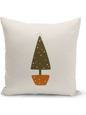 Yılbaşı Temalı Çift Taraflı Dijital Baskılı Kırlent Kılıfı