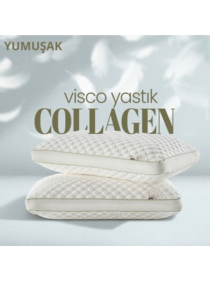 Pillow Market Ortopedik Tombul Visko Yastık [hava Kanallı] Collagen Destekli Yaşlanma Karşıtı Beauty Yastık1 Adet