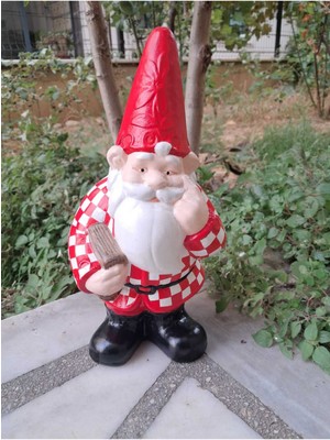 Machenzie Desenli Noel Baba Biblo, 25X17CM, Şık ve Renkli Ev Dekorasyonu Için Ideal