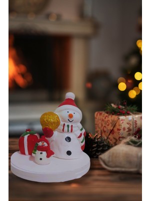 Yılbaşı Temalı Noel Baba Şık Masa Süsü Kırmızı Renkli