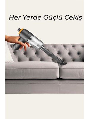 Bood Hc-32 Şarjlı El Süpürgesi | 2500PA Güçlü Çekim, Vakum + Üfleme, 3 Başlıklı