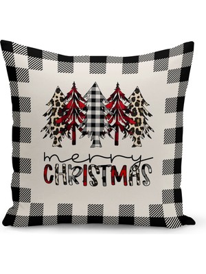 Yılbaşı Temalı Çift Taraflı Dijital Baskılı Kırlent Kılıfı, Renkli ve Şık Dekorasyon Parçası