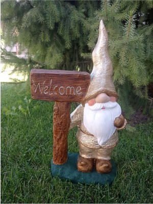 Yılbaşı Kapı Heykeli, Renkli Noel Baba Figürü, Süsleme, Polyester, Ev Dekorasyonu