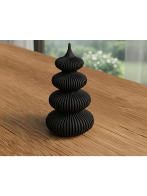 Şık Siyah LED Uyumlu 18 cm Modern Noel Ağacı