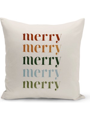 Yılbaşı Temalı Çift Taraflı Dijital Baskılı Kırlent Kılıfı