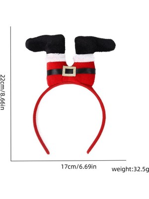 Çocuklar Için Renkli Yılbaşı Temalı Noel Baba Şapkası ve Pantolon Seti