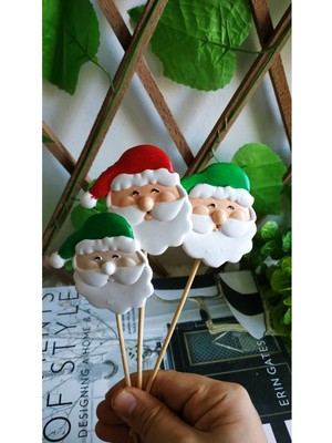 3'lü Noel Saksı Süsü Kırmızı, Şık ve Sevimli Dekorasyon Parçası