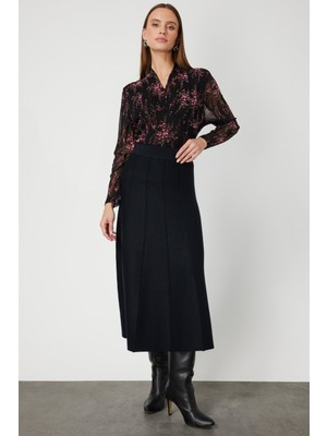 On Triko Pileli Midi Triko Etek 65210-26K