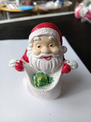 Renkli Noel Baba Biblosu, Dekoratif Yılbaşı Figürü, Masaüstü Süs, Yeni Yıl Dekoru