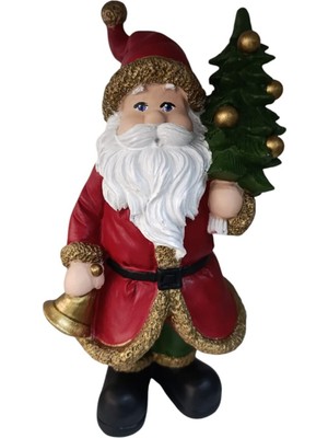 Renkli Noel Baba ve Çam Ağacı Figürlü Dekor Biblo