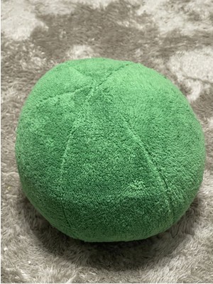 Yeşil Peluş Top Yastık, Dekoratif ve Şık Yılbaşı Süsü