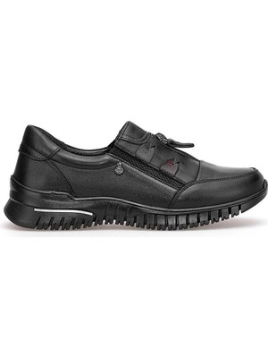 Voyager Z006 Kadın Siyah Deri (36-40) Comfort Ayakkabı