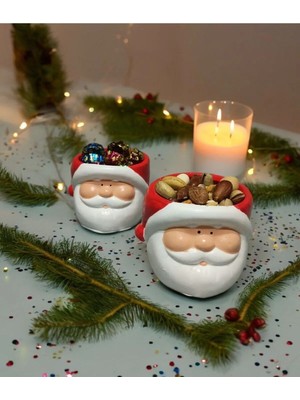 El Yapımı Noel Baba Figürü 10'lu Set, Şık Sunumluk Biblo Koleksiyonu