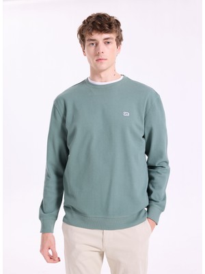 Lee Bisiklet Yaka Haki Erkek Sweatshırt L2520367801 Haki Sweatshirt