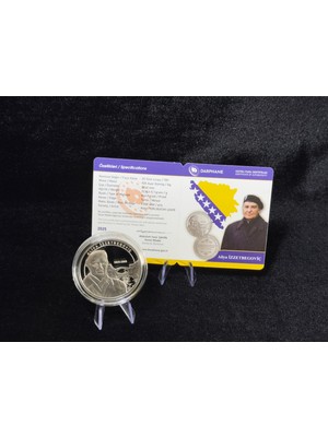 Aliya Izzetbegoviç – Gümüş Hatıra Sikkesi (Darphane, 925 Ayar, Proof)