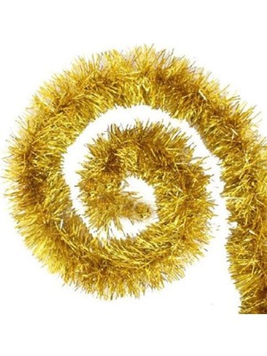 Yılbaşı Ağacı Süsleme Sim Süsü 2 Metre Altın Renkli Noel Dekorasyonu