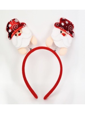 Kırmızı Yılbaşı Taç ve Süsleri, Geyik, Noel Baba, Kardanadam, Parti Dekorasyonu