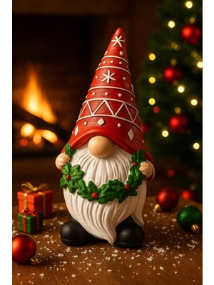 El Boyama Noel Cücesi Biblo 21 cm Büyük Koleksiyon Hediye Renkli