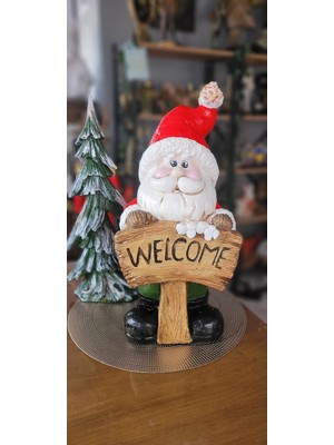 Kırmızı Noel Baba Heykeli, 50 cm ve 23 Cm, Şık ve Dekoratif Süs, Çok Renkli, Güzel Tasarım