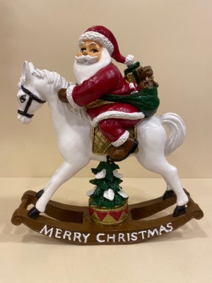 Yılbaşı Sallanabilir At ve Noel Baba El Boyama Seti 30X26 Cm, Kırmızı