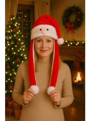 Renkli Noel Baba Şapkasıyla Işıklı Yılbaşı Süsü, Eğlenceli ve Şık Dekorasyon