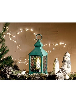 Renkli Yeşil Tahta Görünümde Dekoratif Yeni Yıl Işığı, Noel Atmosferi