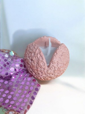 Denic Kiremit Metaor Desenli Mum- Dekoratif Beton Mum