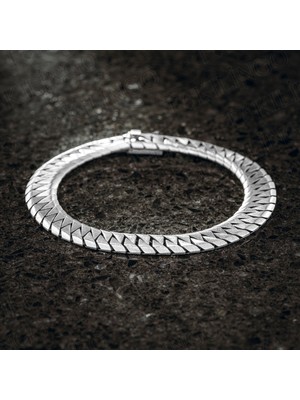 Takılingo 925 Ayar Gümüş Gurmet Zincir Model Erkek Bileklik