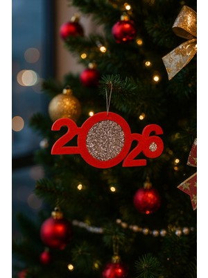 Işıltılı Taşlı Keçe Yılbaşı Süsü, 4 Renk Seçeneğiyle Neşe Katar