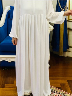 Hanique Ayrobin Tesettür Elbise-Hac Umre Elbise Ferace-Şık Elbise